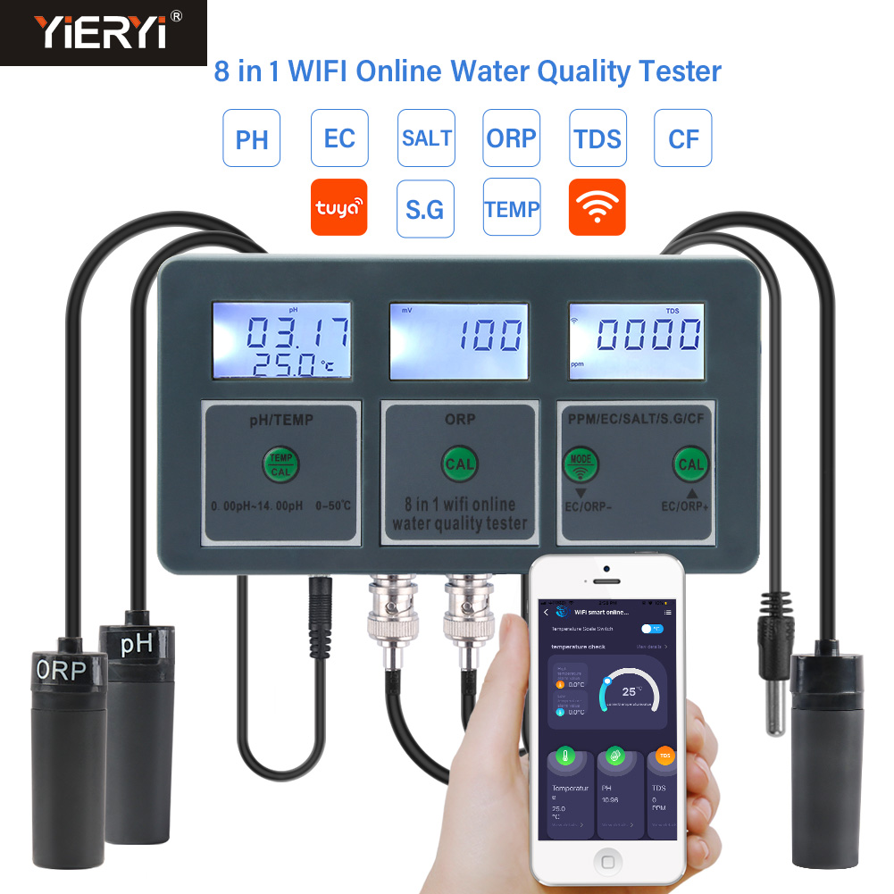 Ph Meter Digital Water Tester - WiFi Tuya 스마트 PH 측정기 데이터