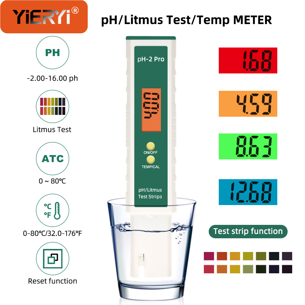Ph Meter Digital Water Tester - Yieryi 디지털 PH 측정기(LCD 리트머스 테스트