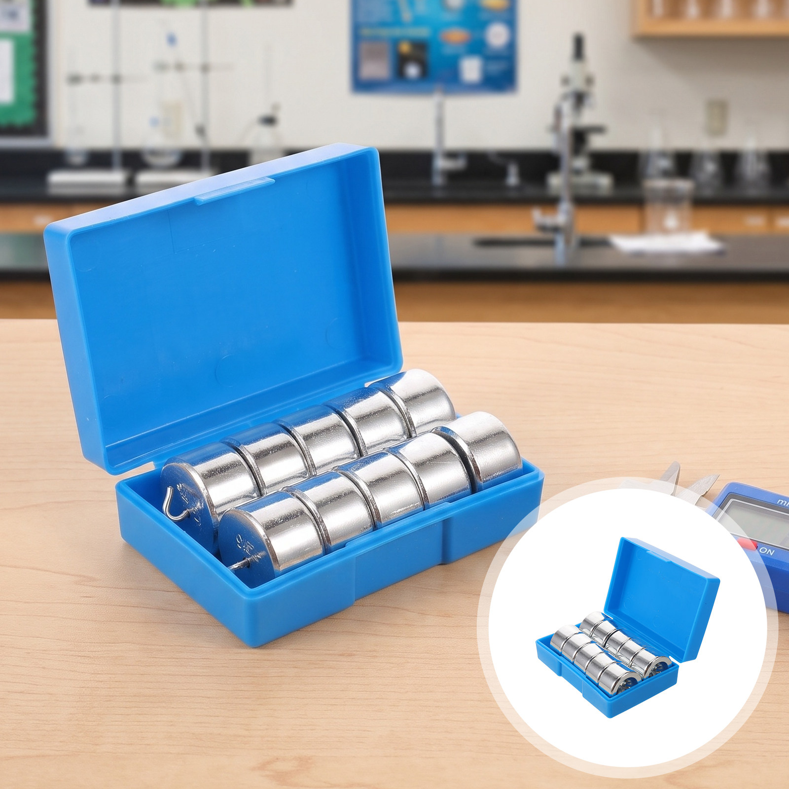 Lab Equipment - 10개입 후크형 무게추 금속 슬롯형 측정