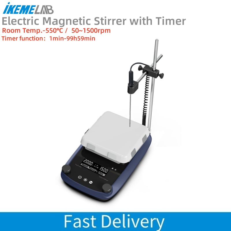 Lab Magnetic Stirrer Hot Plate - IKEME LCD 디지털 디스플레이 자기 교반기(타이머