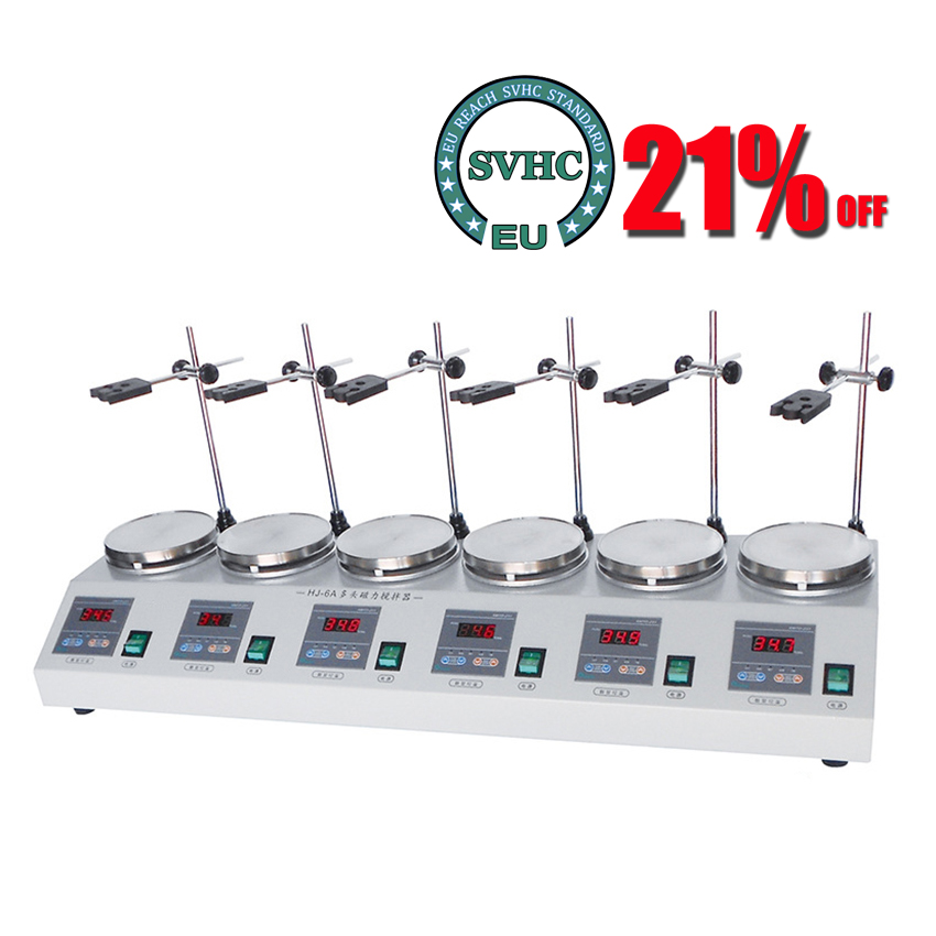 Lab Magnetic Stirrer Hot Plate - 디지털 디스플레이가 있는 멀티 유닛 실험실