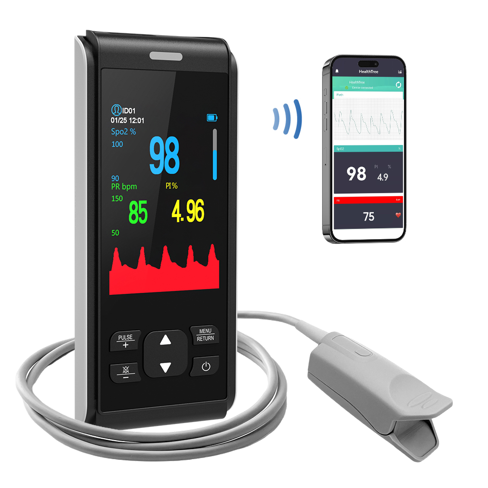 Pulse Oximeter Fingertip Rechargeable - HealthTree 성인용 휴대용 맥박 산소 농도계