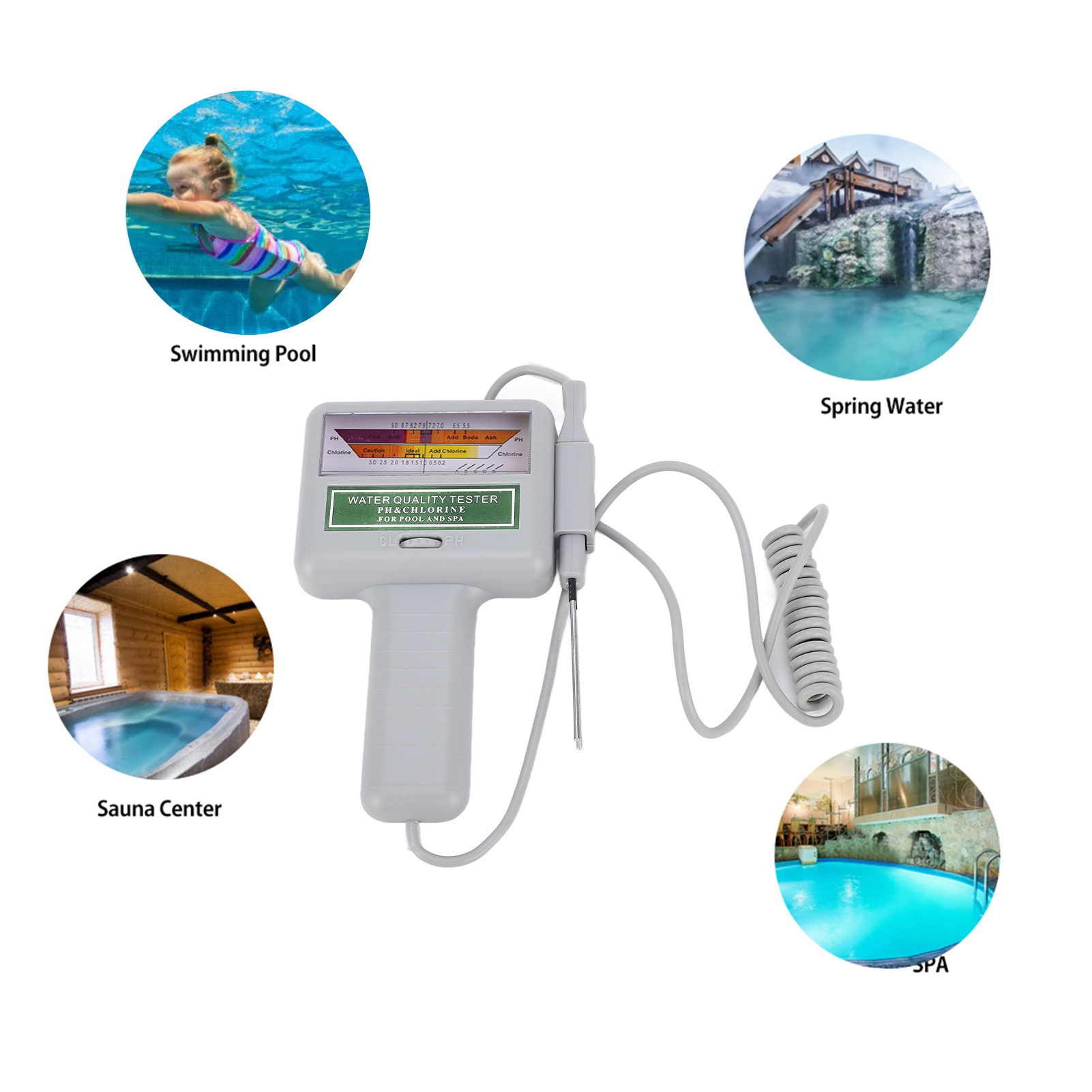 Ph Meter Digital Water Tester - 디지털 수영장 물 테스터 pH 염소