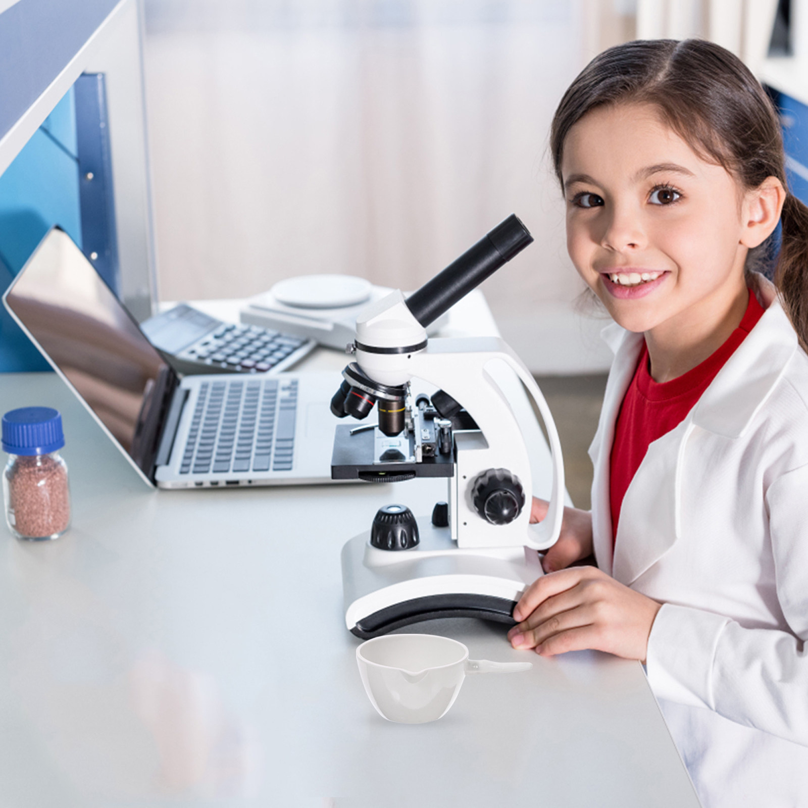 Lab Equipment - 손잡이가 있는 증발 접시 2개 세트,