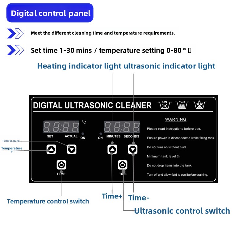 Ultrasonic Cleaner 30L Industrial - 30L 고출력 상업용 초음파 세척기 산업용