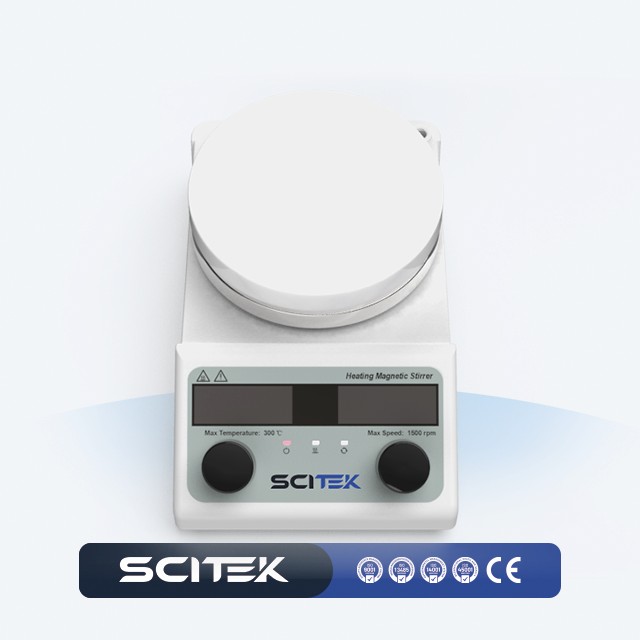 Lab Magnetic Stirrer Hot Plate - 138x138mm 작업판 크기의 LED 디스플레이 브러시리스