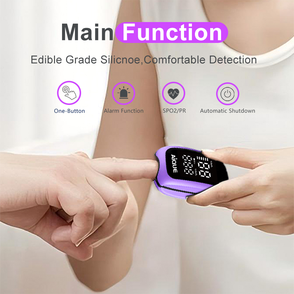 AiQUE 보라색 충전식 산소 농도계 의료 스트랩 끈  - Pulse Oximeter Fingertip Rechargeable 리뷰 및 가격