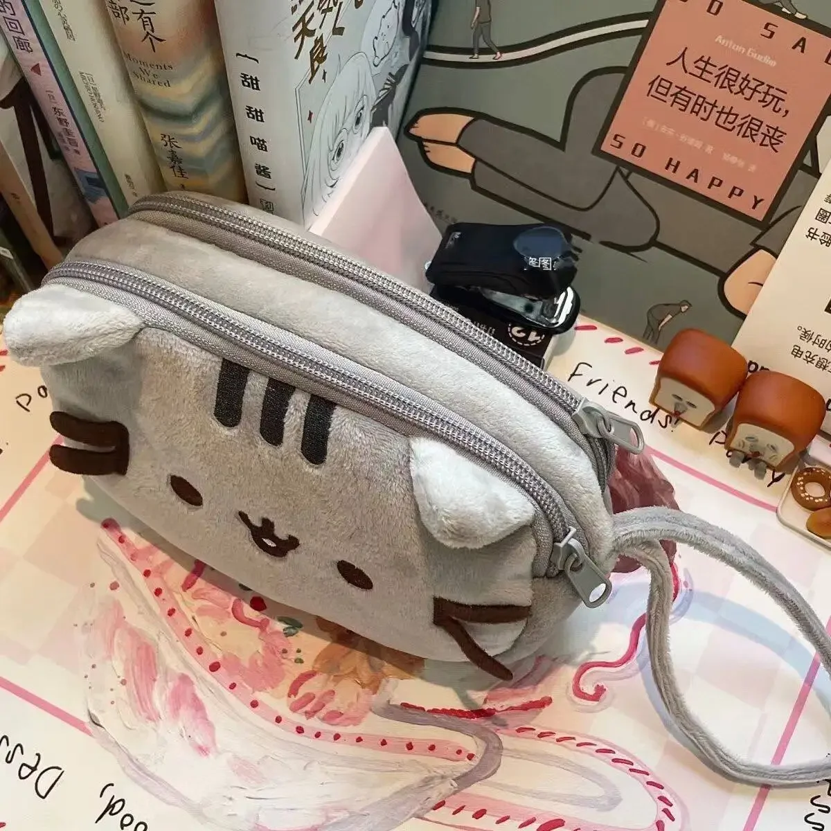 귀여운 푸쉰 뚱뚱이 고양이 캐릭터 필통 대용량 학생용  - Packaging 리뷰 및 가격