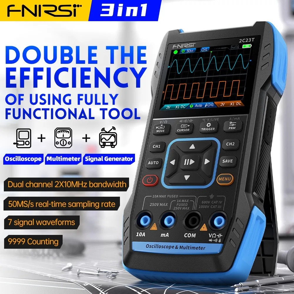 2C23T 3-in-1 휴대용 오실로스코프 멀티미터 신 - Fnirsi Digital Oscilloscope Handheld 리뷰 및 가격