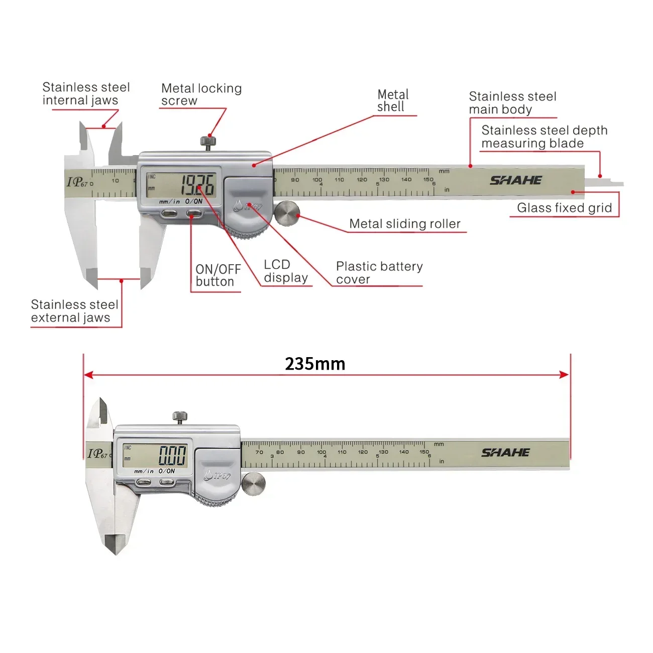 150mm IP67 방수 디지털 버니어 캘리퍼스 눈금자 - Digital Caliper 150Mm Stainless Steel 리뷰 및 가격