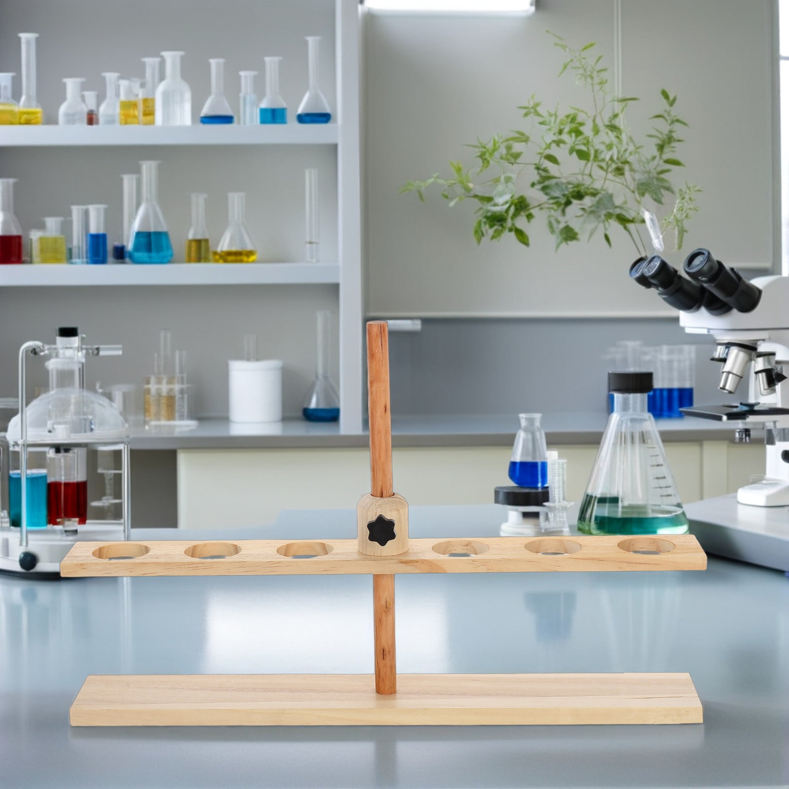 6홀 목재 깔때기 스탠드 높이 조절 가능 실험실 장비  - Lab Equipment 리뷰 및 가격