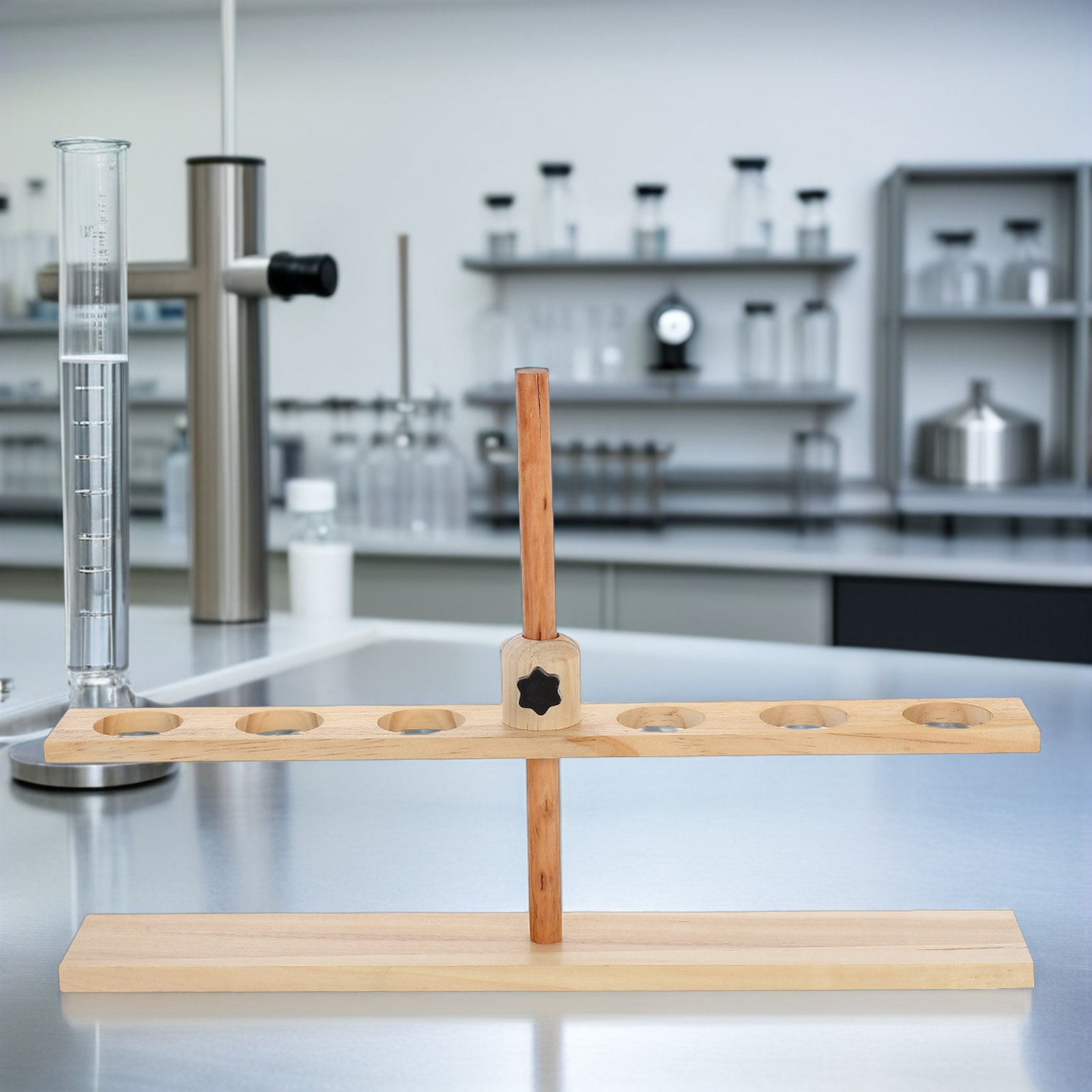 6홀 목재 깔때기 스탠드 높이 조절 가능 실험실 장비  - Lab Equipment 리뷰 및 가격