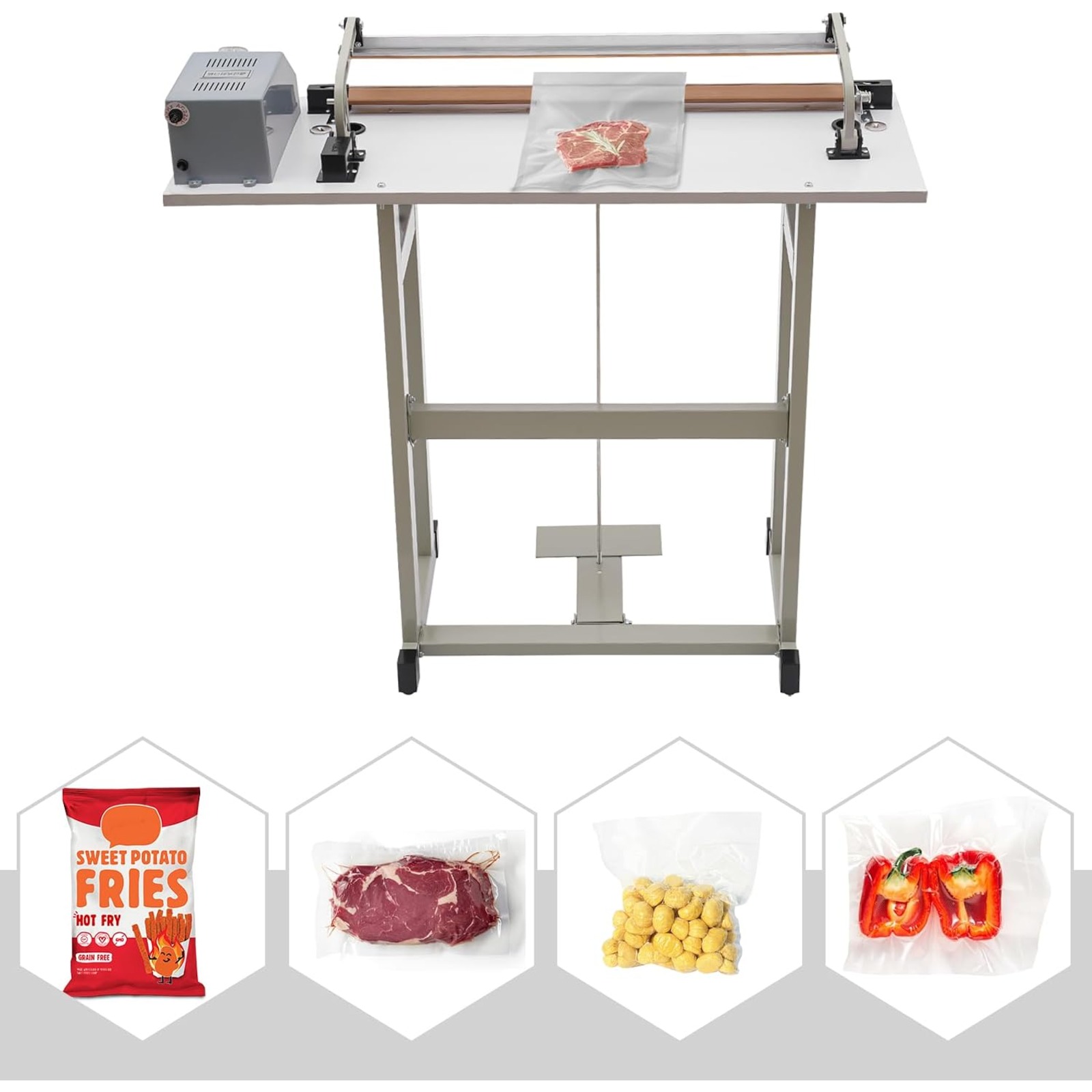 22.83인치 풋 페달 임펄스 열 실러(커터 포함) 1 - Plastic Bag Impulse Heat Sealer 리뷰 및 가격